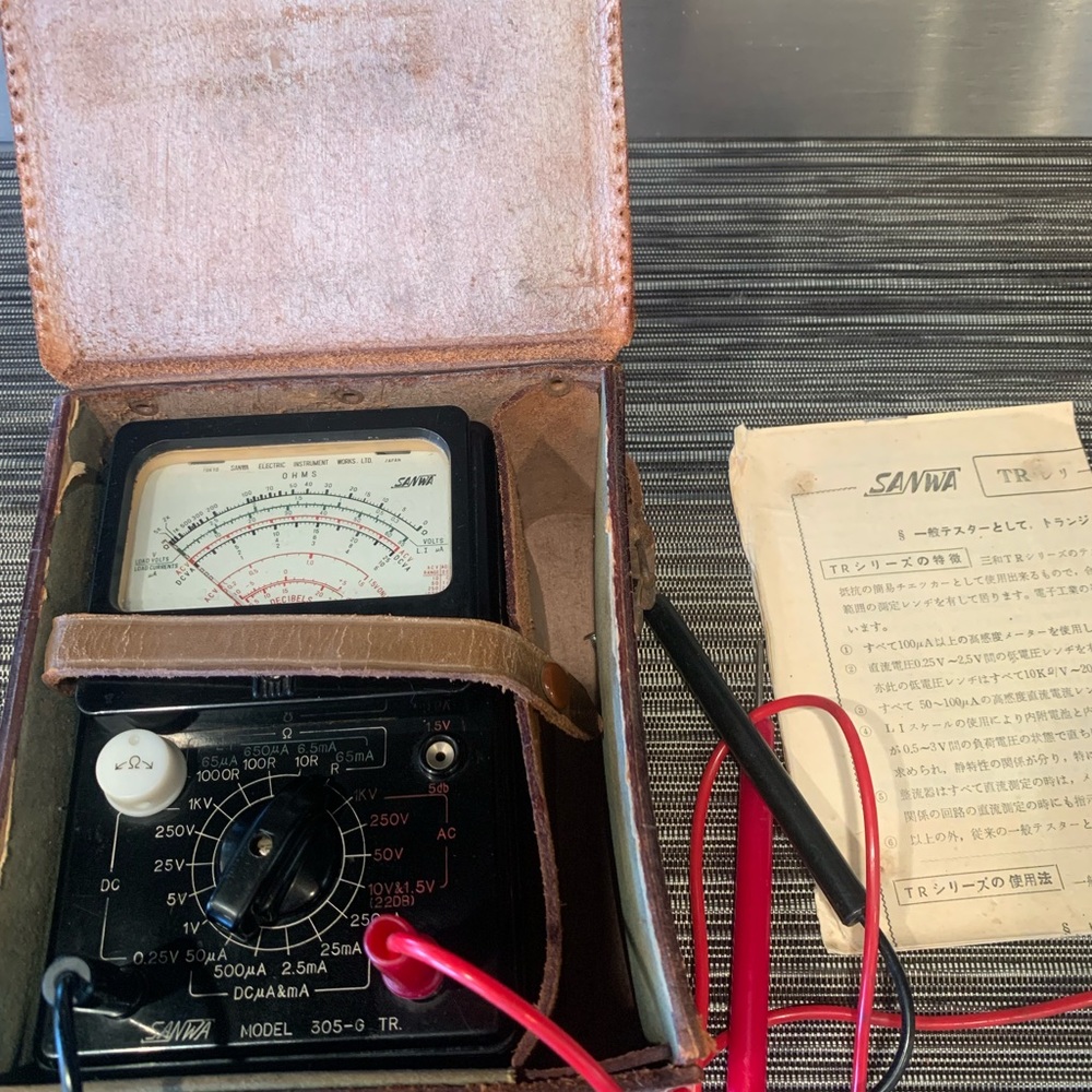SANWA model 305-G TR multimeter vintage 1959, Japan